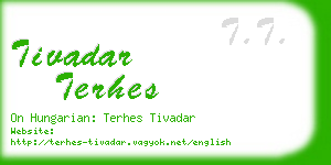 tivadar terhes business card